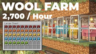 Efficient Wool Farm for 1.19 Minecraft (2700/Hour)