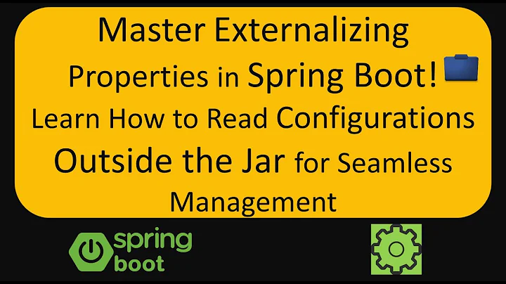 How to read properties file which is outside the Jar in Spring Boot? | Externalize properties file