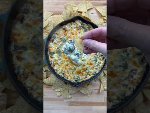 Super Bowl Food | FIVE CHEESE Artichoke Spinach Dip #shorts