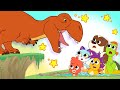 Dinosaurs for Kids | Funny Scary Dinosaur Cartoon | Swimming Tyrannosaurus Rex and more | Club Baboo