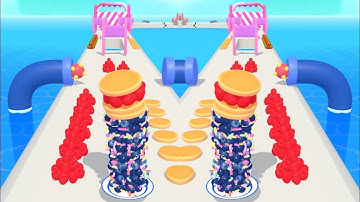 PANCAKE RUN 👩🏻‍🦰🍓 BIG NEW UPDATE All Levels Gameplay Walkthrough iOS, Android (Max Level 1-6)
