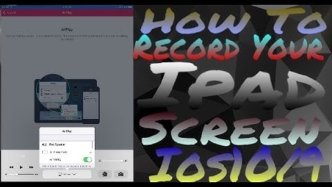 How To Record your Ipad Screen No Jailbreack And No Computer Ios10/9