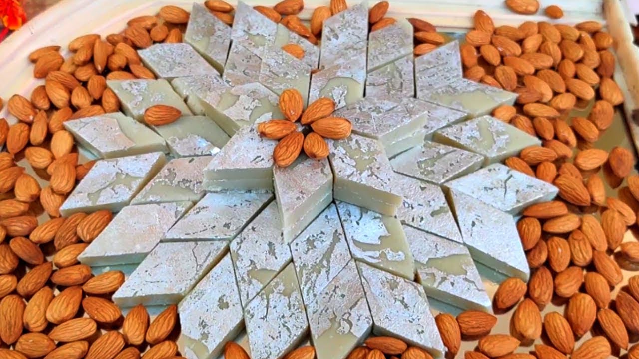 How Its Made Badam Burfi | Badam Katli Recipe | Almond Barfi Making Video | Indian Sweets Making