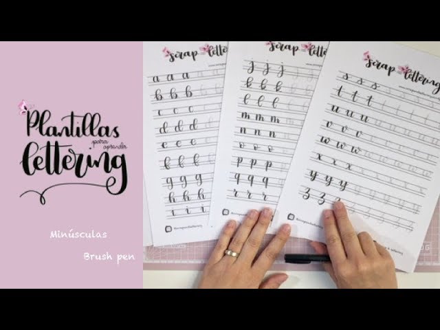 Curso de lettering - Clase 10 - Las minúsculas - Plantillas gratis (brush  pen)
