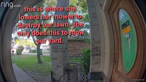 Woman next door destroying our propert