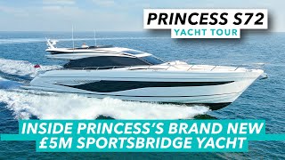 Princess S72 yacht tour | On board Princess's brand new £5m Sportbridge yacht | MBY screenshot 1