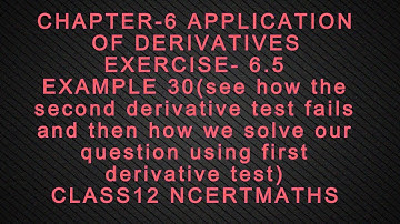 CHAPTER-6 APPLICATION OF DERIVATIVES EXERCISE 6.5 SOLVED EXAMPLES 30  CLASS 12 NCERT MATHS