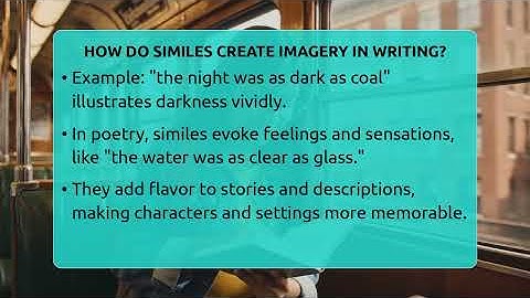 How Do Similes Create Imagery In Writing? - The Prose Path