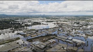 Brisbane Flood - Helicopter Video FEB 28th 2022