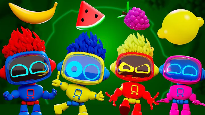 Yummy Fruits and Vegetables with Robots | D Billions Kids Songs