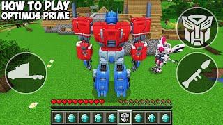 HOW TO PLAY OPTIMUS PRIME in MINECRAFT REAL AUTOBOT vs DECEPTICONS Minecraft GAMEPLAY Movie traps