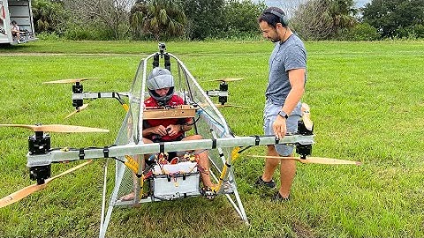 The Human Drone Project - The flight test for the joystick control (09/2022)