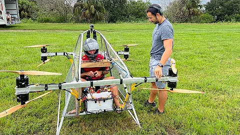 The Human Drone Project - The flight test for the joystick control (09/2022)