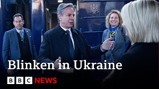 Antony Blinken Arrives In Ukraine As Russian Offensive Mounts Bbc News