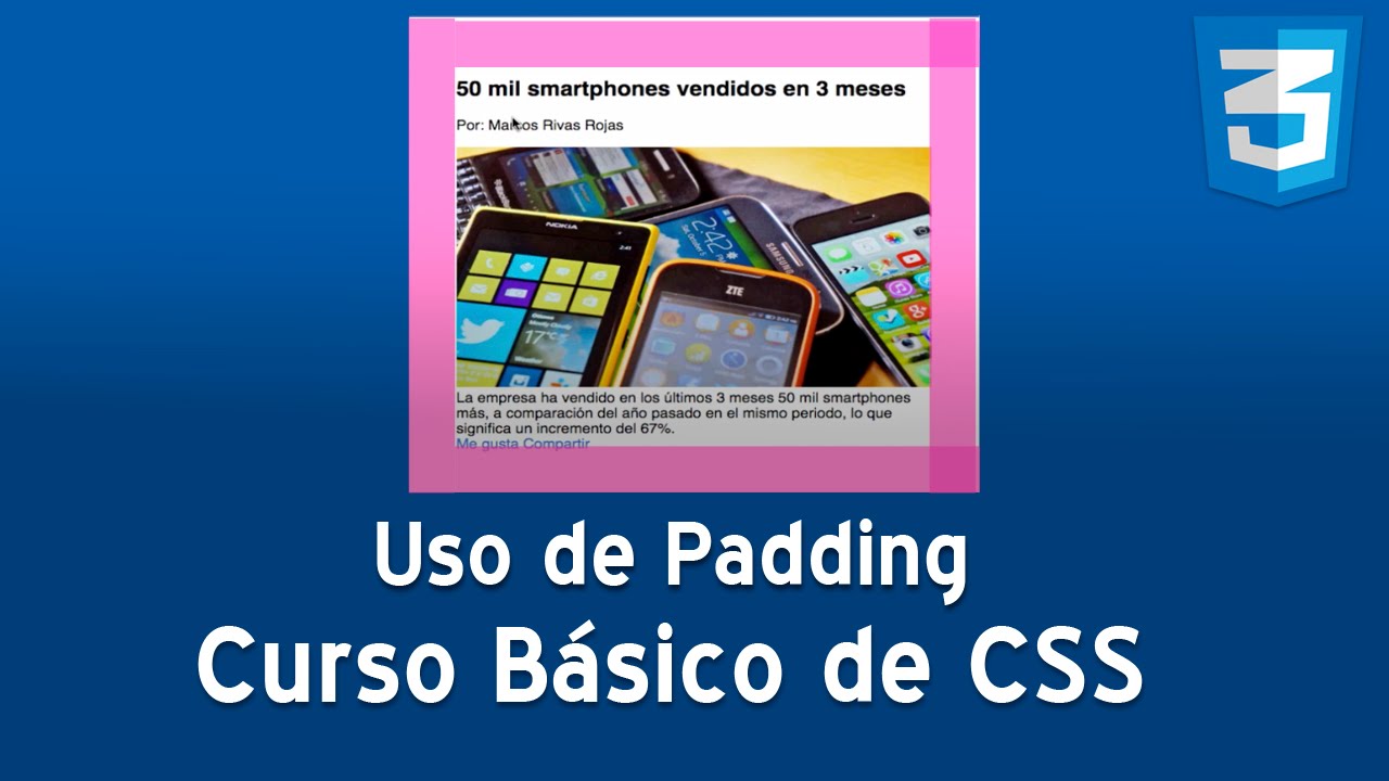 15. Curso básico de CSS | Espacio interior con padding - YouTube