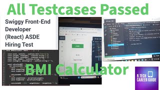 स्विगी फ्रंट-एंड डेवलपर टेस्ट | रिएक्ट जेएस | बीएमआई कैलकुलेटर | सभी टेस्टकेस पास | एएसडीई | screenshot 5