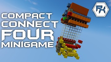 Compact Connect Four Minigame [Minecraft Redstone Showcase]