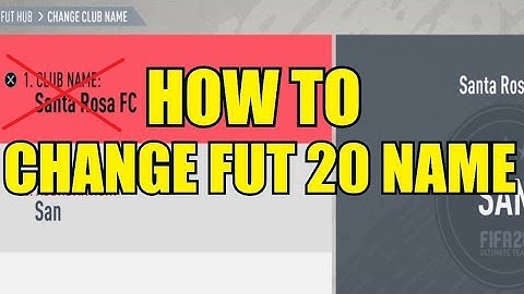 HOW TO CHANGE FUT 20 TEAM NAME ?  (FIFA 20)