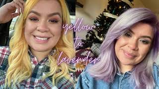 Yellow to lavender Hair With Color Oops!