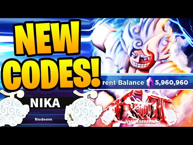 ALL CODES WORK [GEAR 5 + 2X EXP] Fruit Battlegrounds ROBLOX