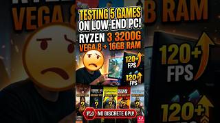 NO GPU?! 😱 Testing 5 AAA Games on Ryzen 3 3200g Vega 8 #shorts #benchmark #lowendpc