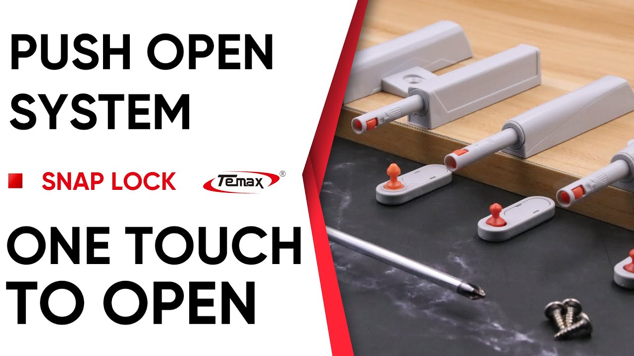 Aramox Cabinet Door Damper Push Latch – Adjustable Rebound Device, 30-50N Strength, Magnetic Adsorption, Anti-Drop Design, ABS Plastic