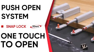 Mechanical push to open snap-in cabinet door rebounder free handle Wealth