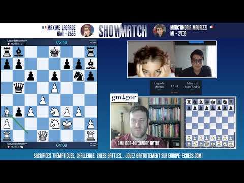 Image du reportage CHESS 960 (Partie 1) - Showmatch : Maurizzi-Lagarde,  Enorme Sacrifice de pièces de Maxime Lagarde (GMI Igor-Alexandre Nataf - Vidéos d'Echecs)
