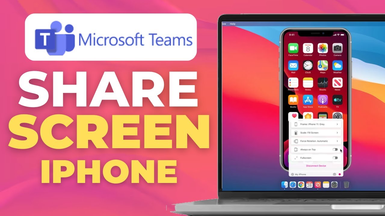 How to Share Screen on Microsoft Teams iPhone Tutorial - YouTube