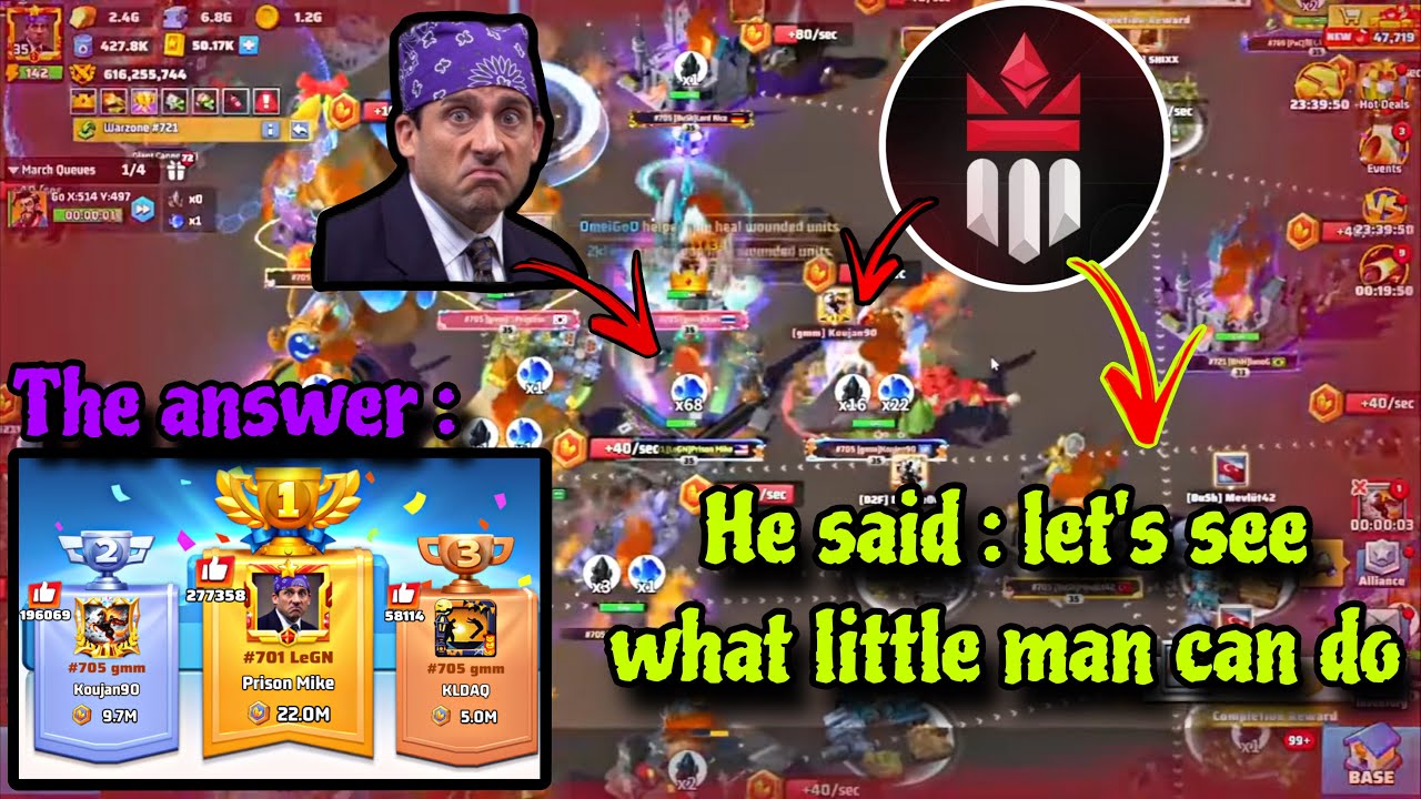 Last war :  Not so little man shocks someone in Meteorite iron war 🤣/ Prison mike vs Mshari