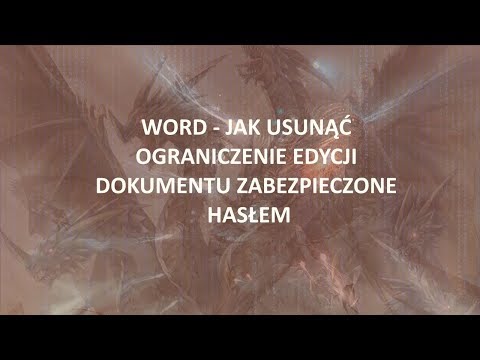 Wideo: Jak Usunąć Ochronę W Dokumencie Word