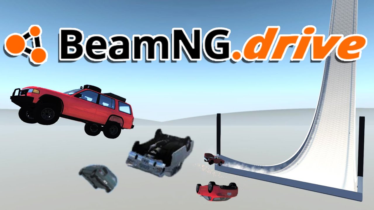 Beamngdrive Gameplay 5 Car Ski Jump Lets Play Beamngdrive intended for Ski Jumping Deaths