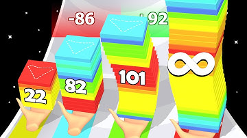 FABRIC STACK 3D: Level Up Stack Run Number Games (All Levels)