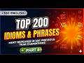 Top 200 Idioms and phrases asked in SSC previous year examinations Part 8 #idioms #ssc2026