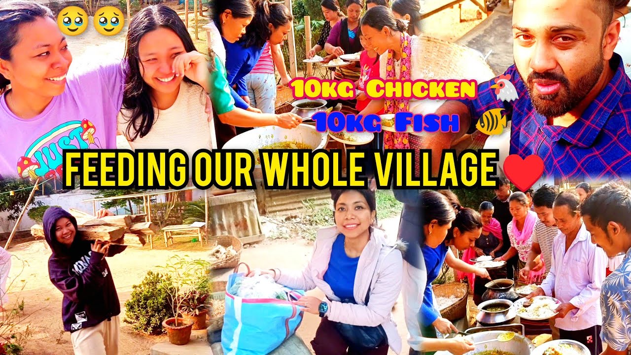 Cooking MaiMui For Chini Para 10KG Chicken 10Kg Fish #tripuri #tiprasa