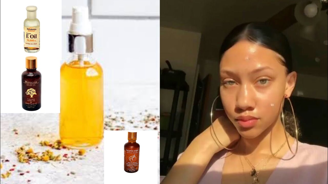 WHITENING AND GLOWING FACE AND BODY OIL FOR SKIN WHITENING AND A ...