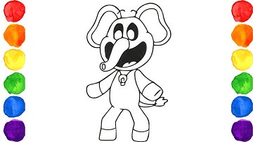 How to color Bubba Bubbaphant  (Smiling Critters) Poppy Playtime Chapter 3.🌈Happy Coloring!