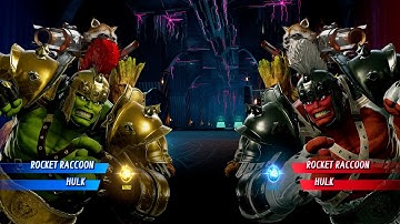 Rocket Raccoon & Gladirator Hulk VS Rocket Raccoon & Hulk (Hardest AI) - Marvel vs Capcom Infinite