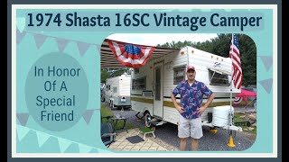 1974 Shasta 16SC Vintage Camper Trailer Tour