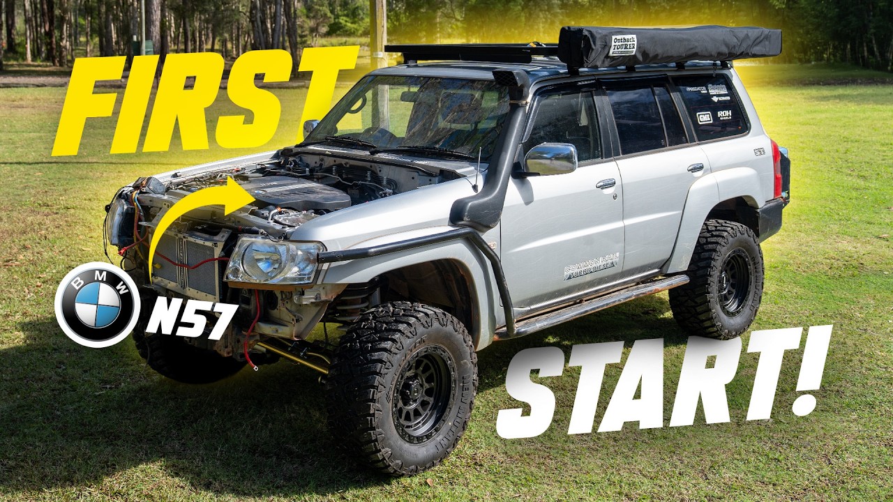 It runs! BMW N57 converting my Dad's Nissan Patrol