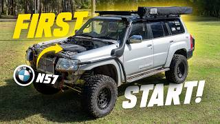 It runs! BMW N57 converting my Dad's Nissan Patrol