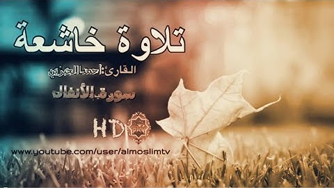 تلاوة خاشعة سورة الأنفال بصوت القارئ إبراهيم الجبرين