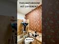 Wallpaper installation · Accent wall · Powder room #californiahomes #shorts #accentwall #wallpaper