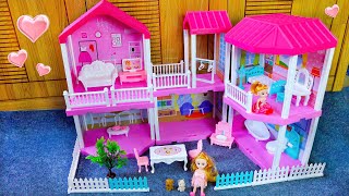 10 Minutes Satisfying with Unboxing Cute Pink Barbie Doll House Play Set ASMR screenshot 2