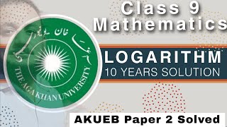 Logarithm || 10 years Complete Pastpapers Solution || Class 9 Mathematics screenshot 3