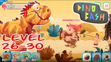 DINO BASH Dinosaur Army vs Caveman Defense Games Level 26-30