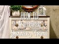 Pretty Floral Dresser | How To Decoupage Wallpaper Drawer Front | Elegant Upgrades