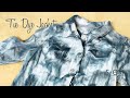 How to tie dye a white denim jacket using sei crafts dye  the easy scrunch method