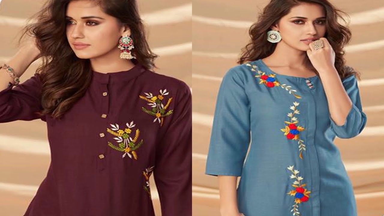 Embroidery Kurti Design Neck Design Suit Design - YouTube