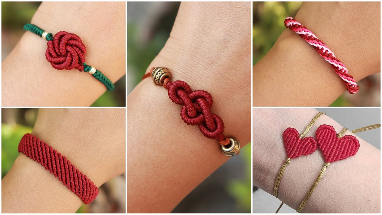 5 Bracelet Ideas, How To Make Bracelets, DIY Thread Bracelet